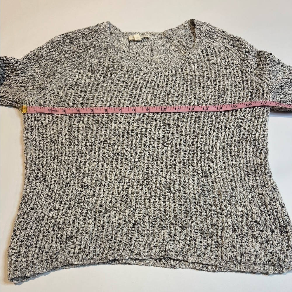 Eileen Fisher Gray Chunky Crochet Sweater XS Winter - Picture 3 of 8